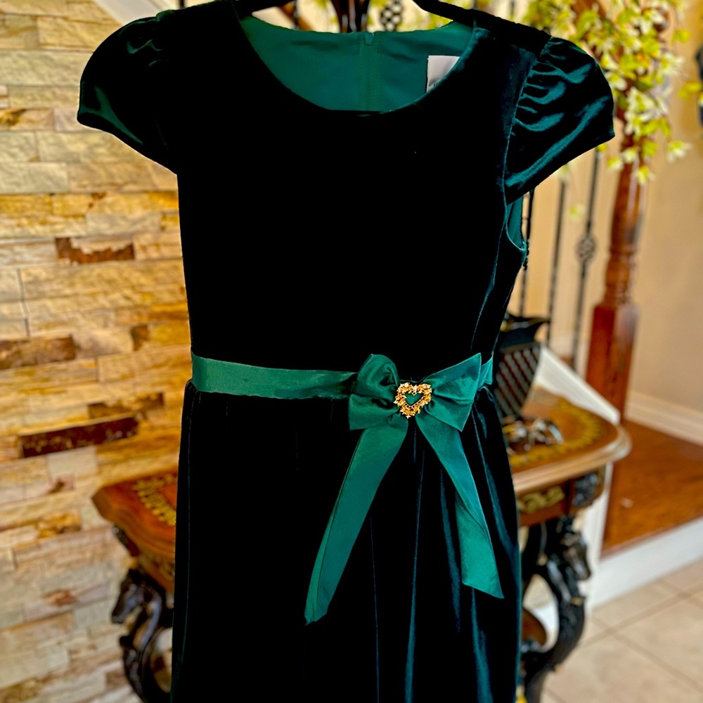 ⭐️🎉💚Rare edition~ Dark green velvet~ formal Dress ⭐️🎉💚